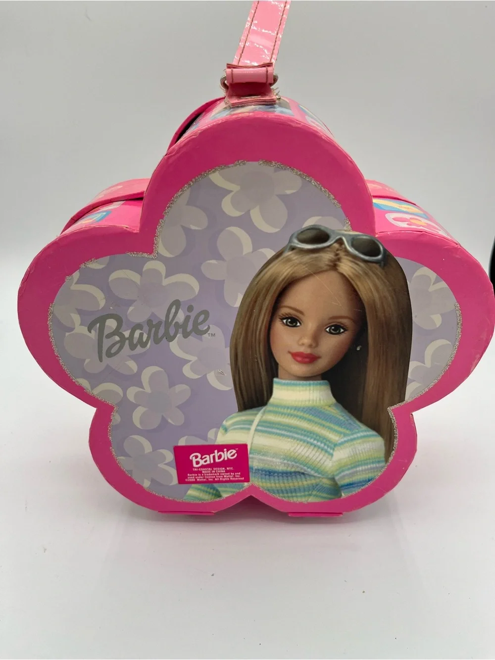 Y2K Rare Barbie Collector's Case Flower Box ‘Mattel 2000’ with Silver Latch
